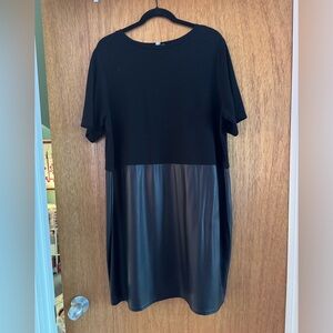 ASOS faux leather shirt dress